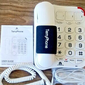 TerryPhone Big Button Phone for Elderly & Visually Impaired Landline Corded TP01